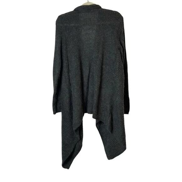 Joe Fresh Women's Charcoal Open Cascade Waterfall Front Cardigan Sweater Size M - Picture 5 of 7